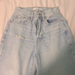 pacsun light blue high waisted dad jeans — size 23